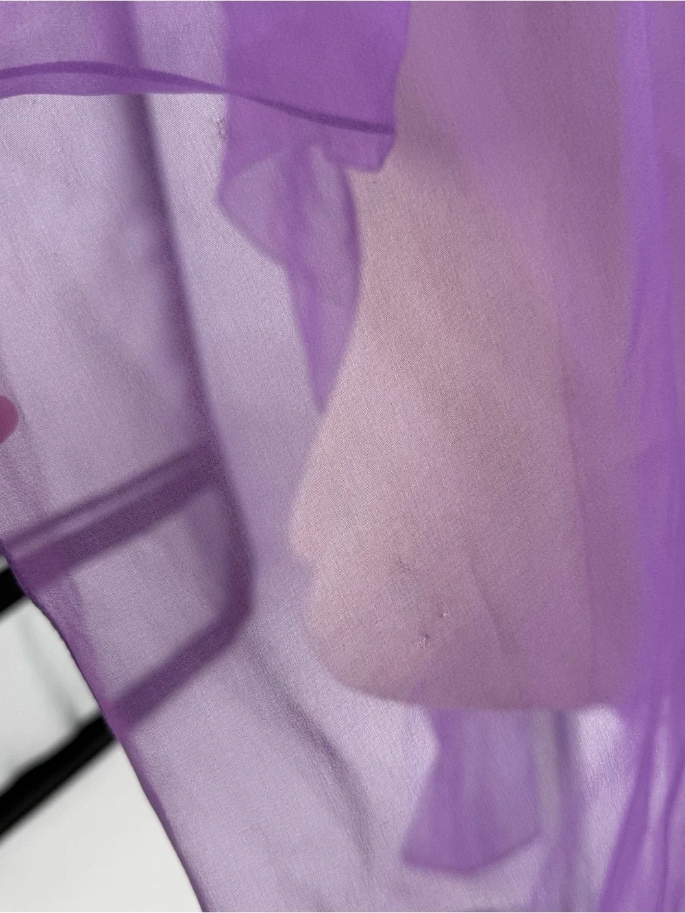Unbranded Purple Chiffon Scarf Shawl Beaded Long Accessory Overlay